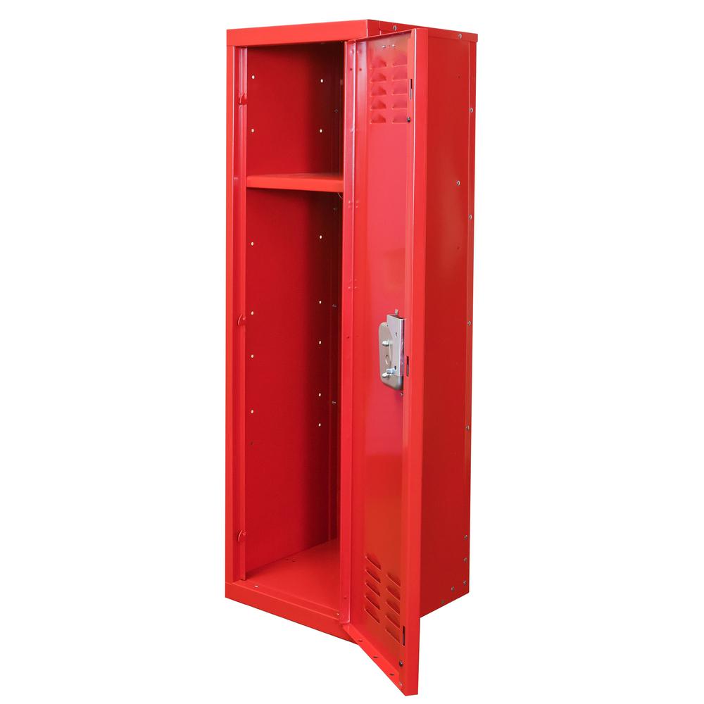 Hallowell Kid Locker, 721 Relay Red (red), Single Tier, 1-Wide, Knock-Down. Picture 1