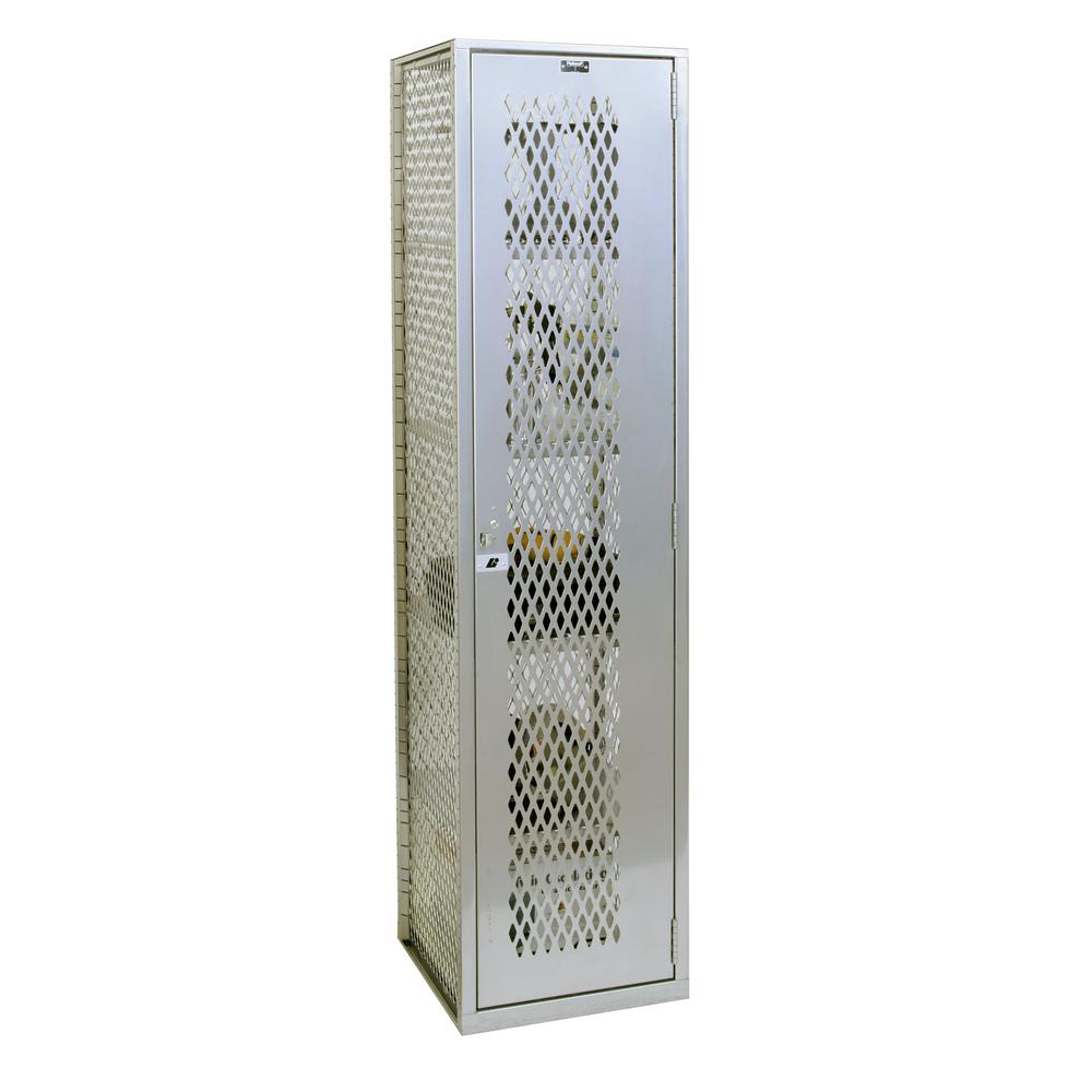 Hallowell MaxView Locker, 711 Light Gray, Single Tier, 1-Wide, All-Welded. Picture 1