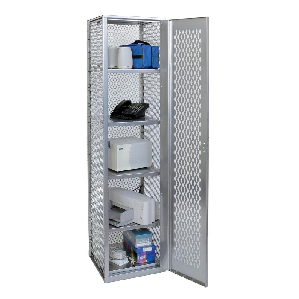 Hallowell MaxView Locker, 711 Light Gray, Single Tier, 1-Wide, All-Welded. Picture 2