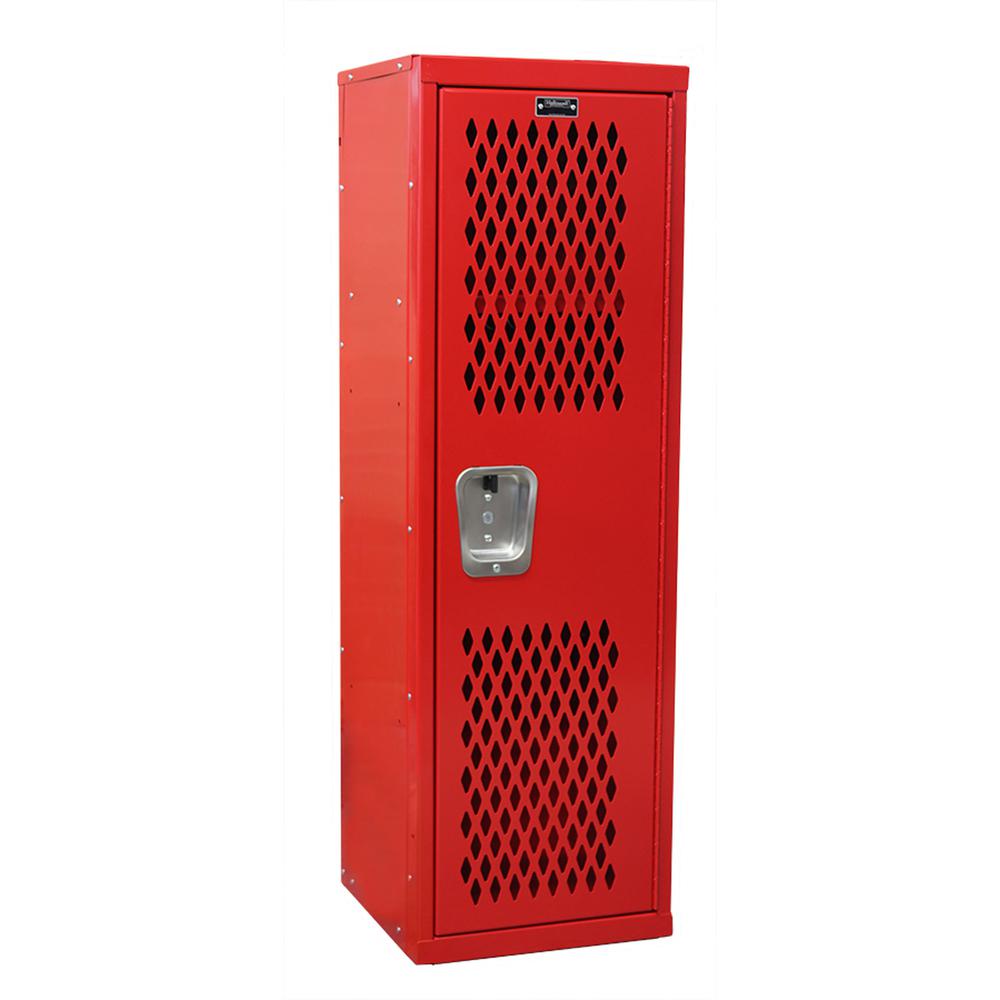 Hallowell Home Team Locker, 721 Relay Red (red), Single Tier, 1-Wide, Knock-Down. Picture 2