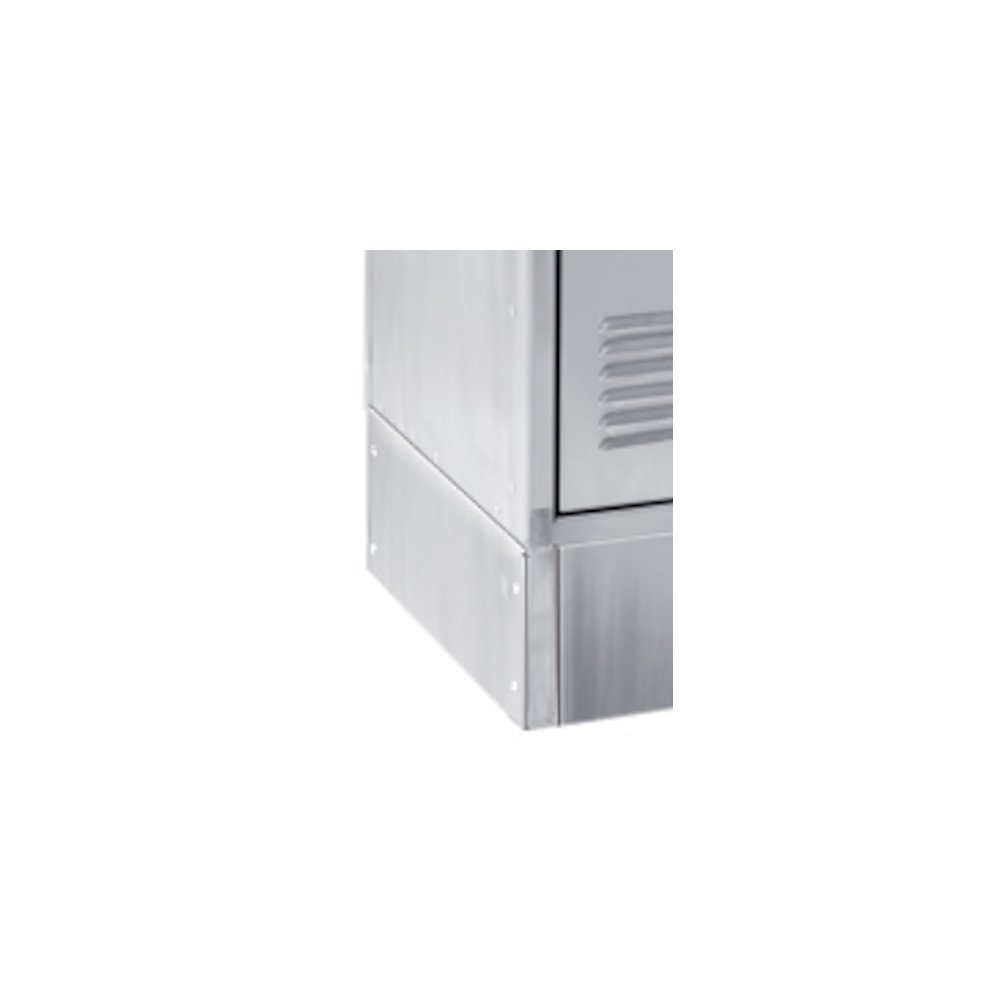 Closed Side Base for Stainless Steel Lockers, 18"D x 6"H, Stainless Steel, , ,. Picture 1