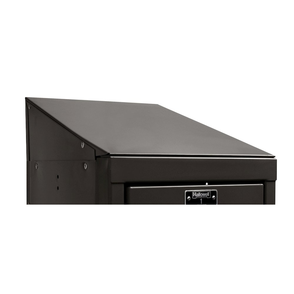Hallowell Slope Top End Closure 15"D x 5"H 708 Black. Picture 1