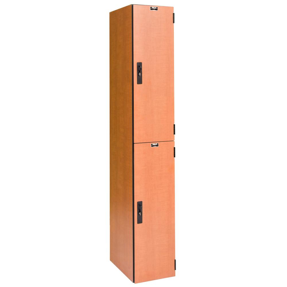 VersaMax Phenolic Locker, Figured Annigre, Double Tier, 1-Wide, Assembled. Picture 1