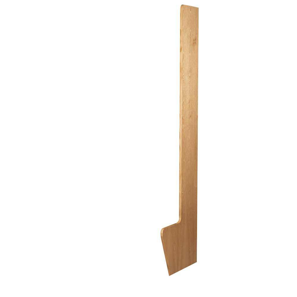 Recruiter-2 Setback End Panel - RH, 12"/24"D x 84"H, Natural Red Oak with Clear Finish. Picture 1