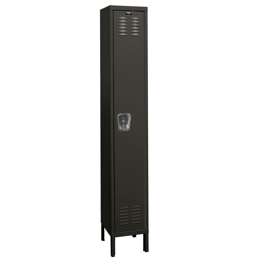 Hallowell Premium Locker, 708 Black, Single Tier, 1-Wide, Knock-Down. Picture 1