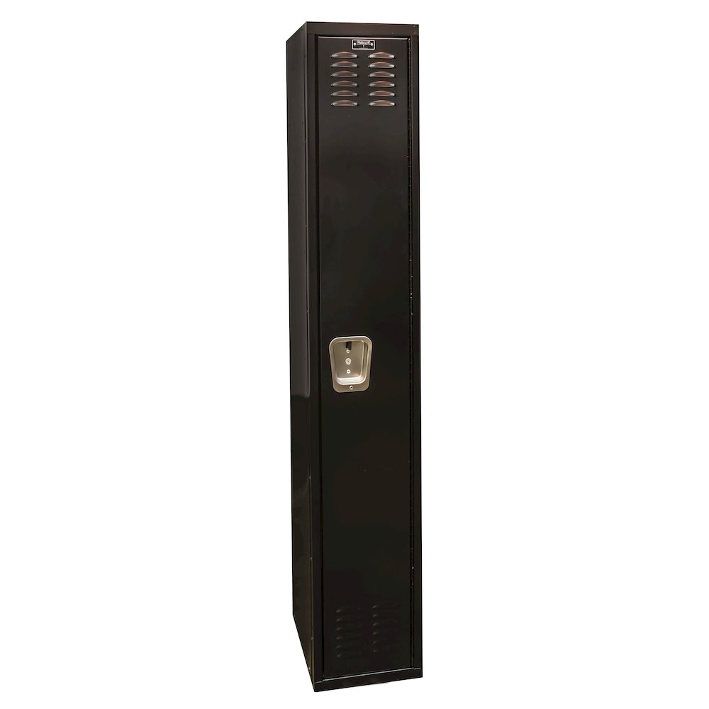 Black Tie Locker, 708 Midnight Ebony, Single Tier, 1-Wide, Knock-Down. Picture 1