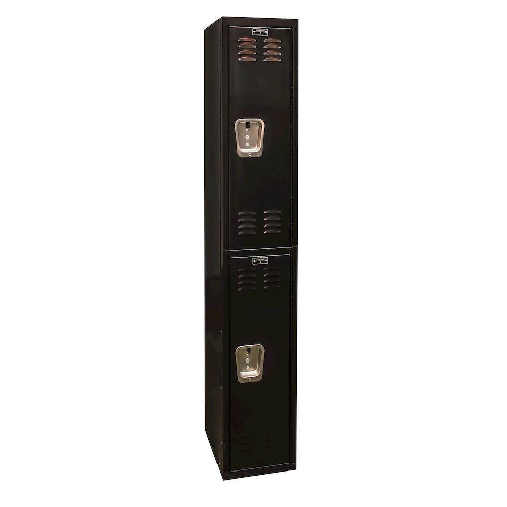 Black Tie Locker, 708 Midnight Ebony, Double Tier, 1-Wide, Assembled. Picture 1