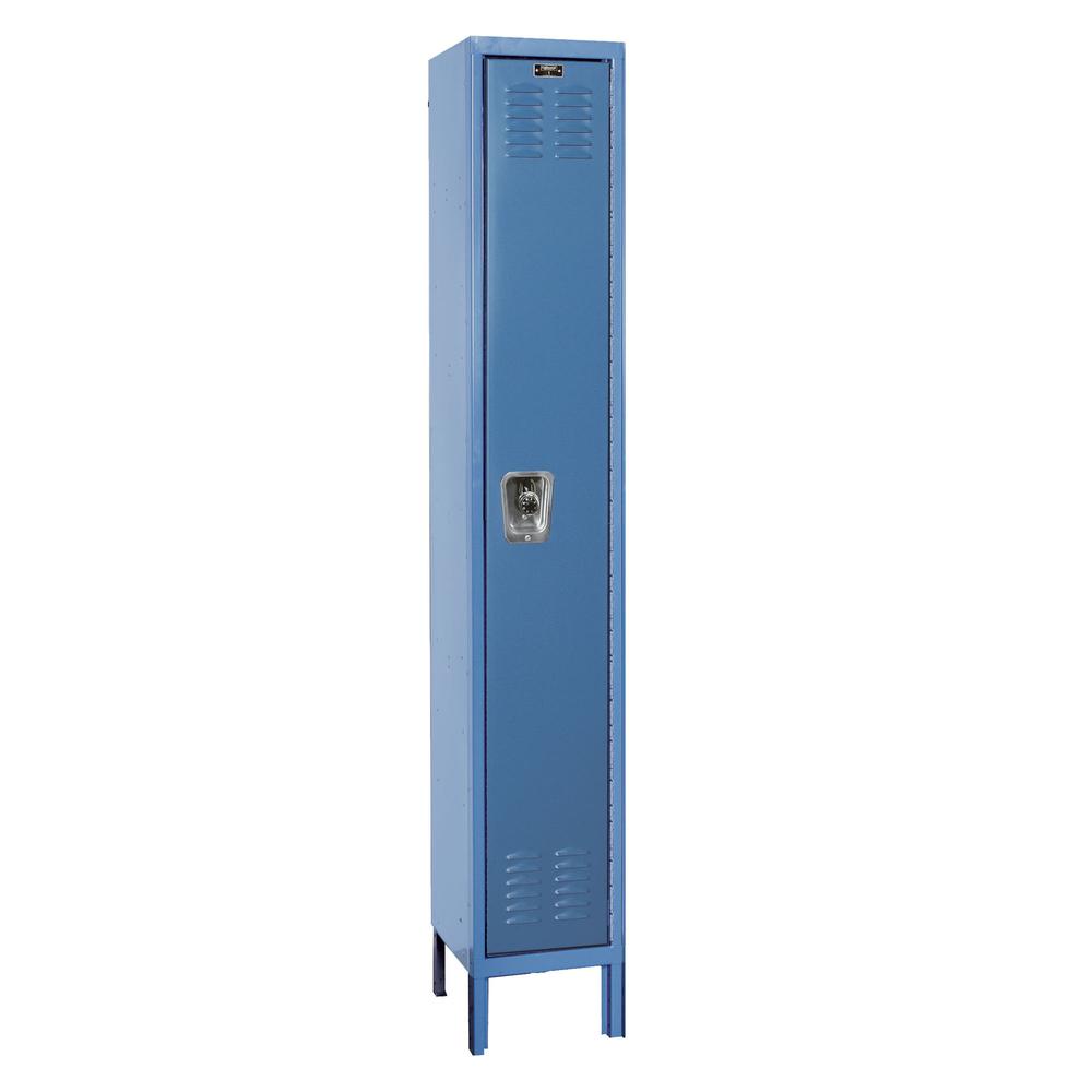 Hallowell ReadyBuilt Locker, 707 Marine Blue, Single Tier, 1-Wide, Assembled. Picture 1