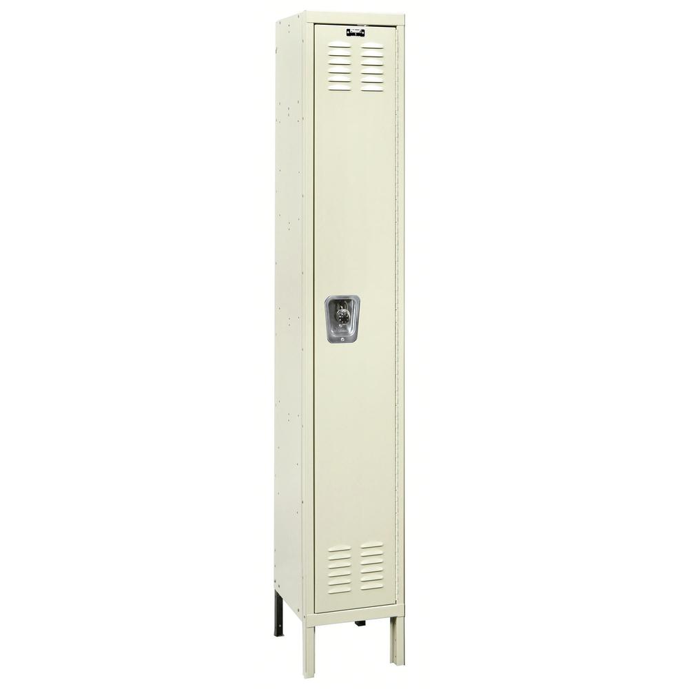 Hallowell ReadyBuilt Locker, 729 Tan, Single Tier, 1-Wide, Assembled. Picture 1