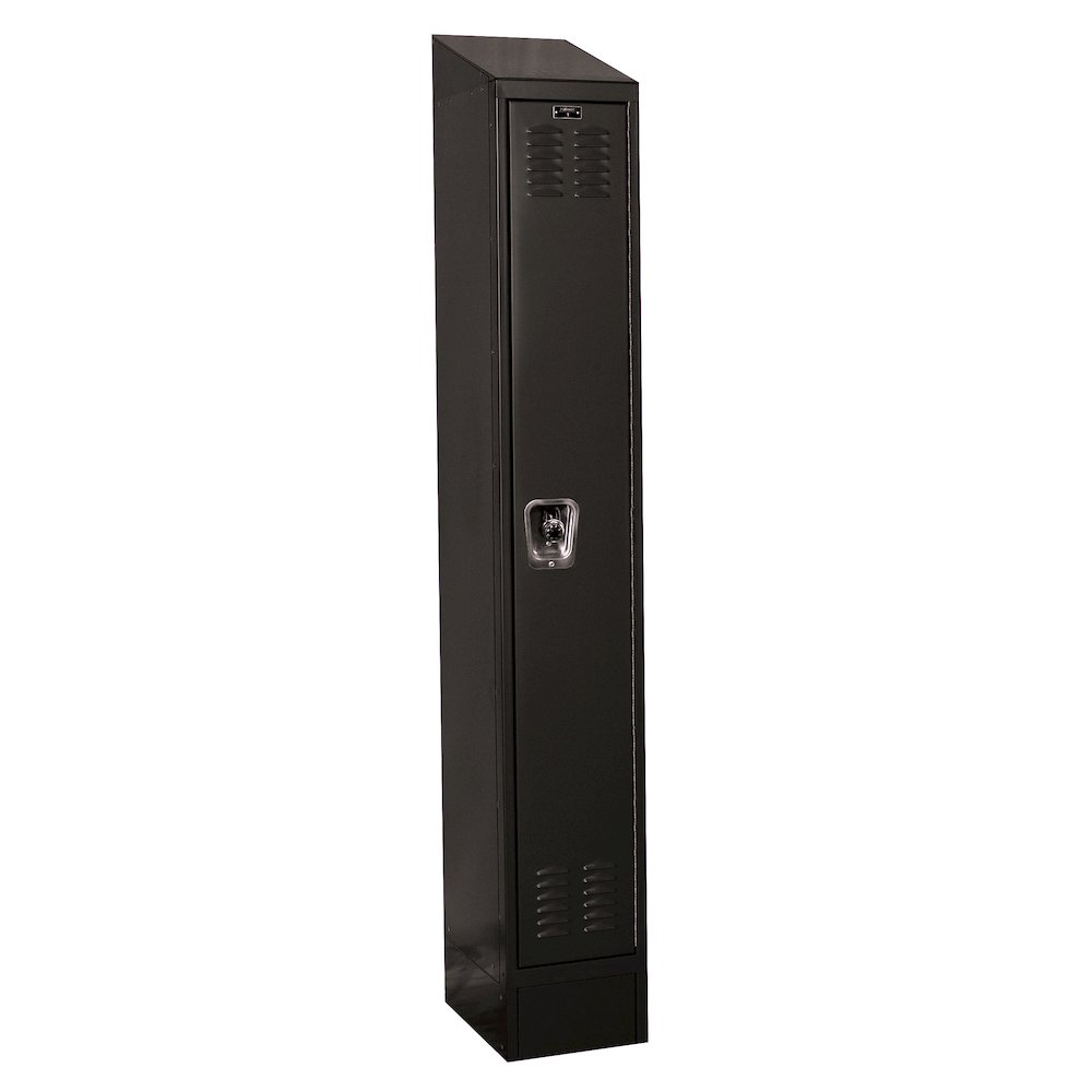 Hallowell ReadyBuilt II Locker, 708 Black, Single Tier, 1-Wide, Assembled. Picture 1