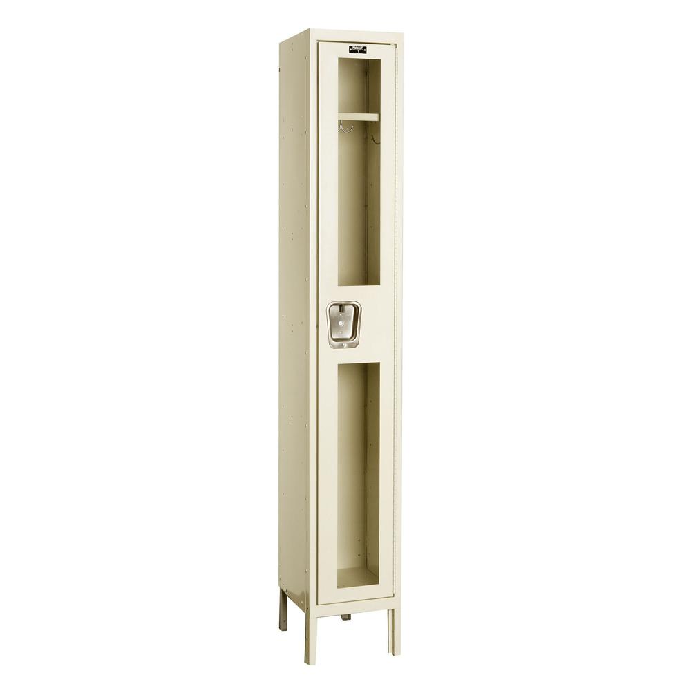Hallowell Safety-View Locker, 729 Tan, Single Tier, 1-Wide, Knock-Down. Picture 1