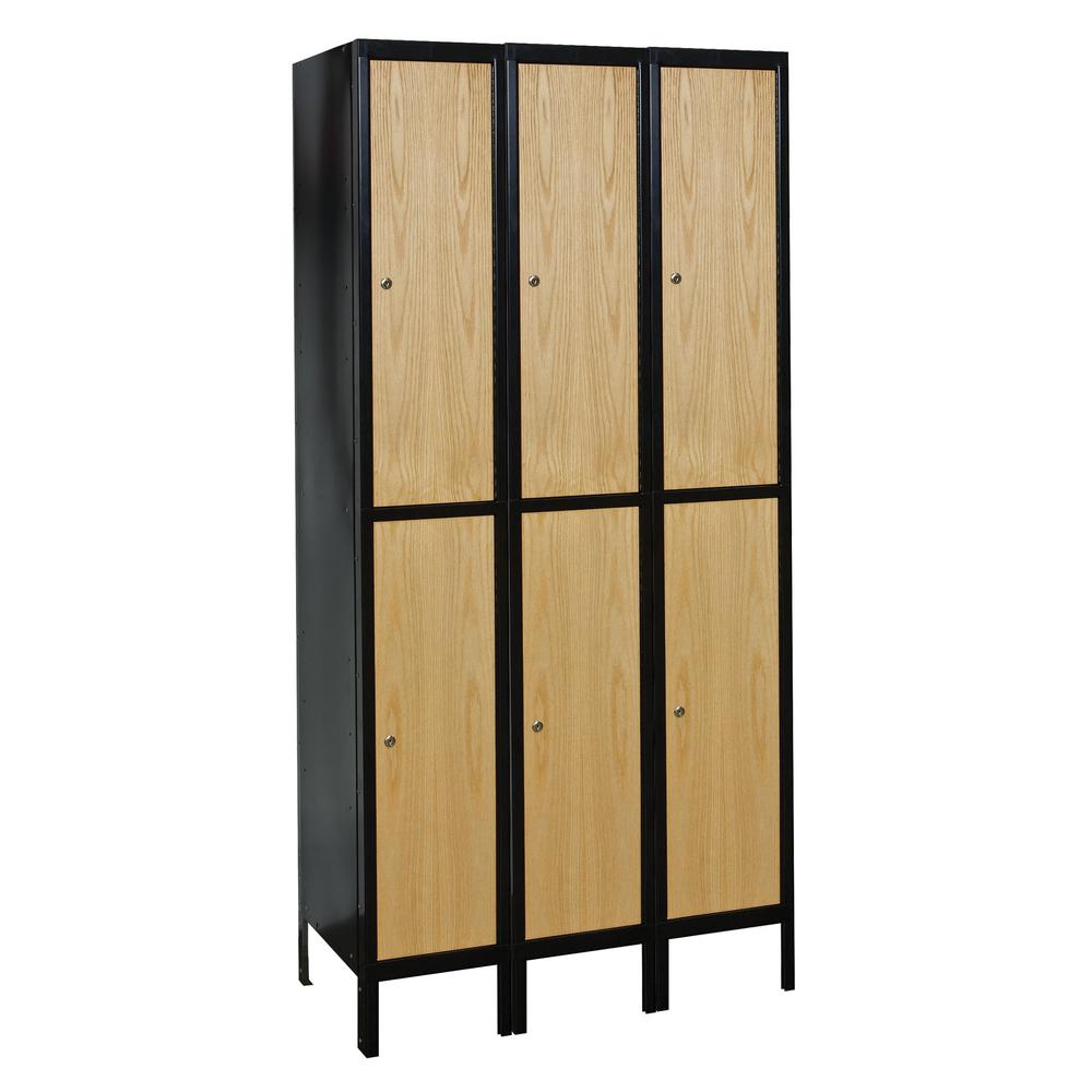 Hallowell Metal-Wood Hybrid Locker. Picture 1
