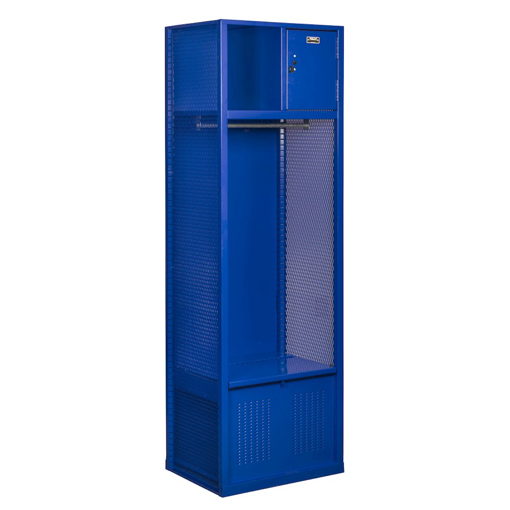Welded Sport Locker, 717 Grand Slam Blue, Open Front, 1-wide, Welded. Picture 1