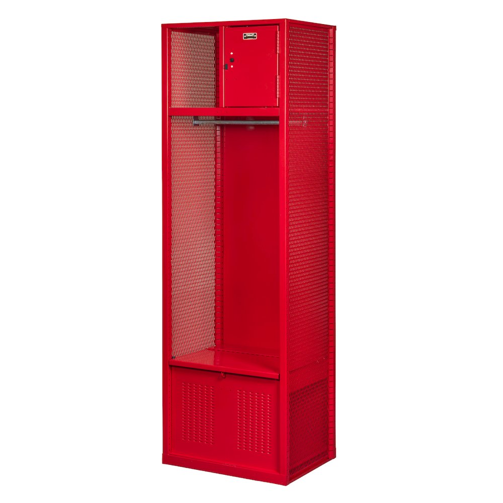 Welded Sport Locker, 721 Relay Red, Open Front, 1-wide, Welded. Picture 2