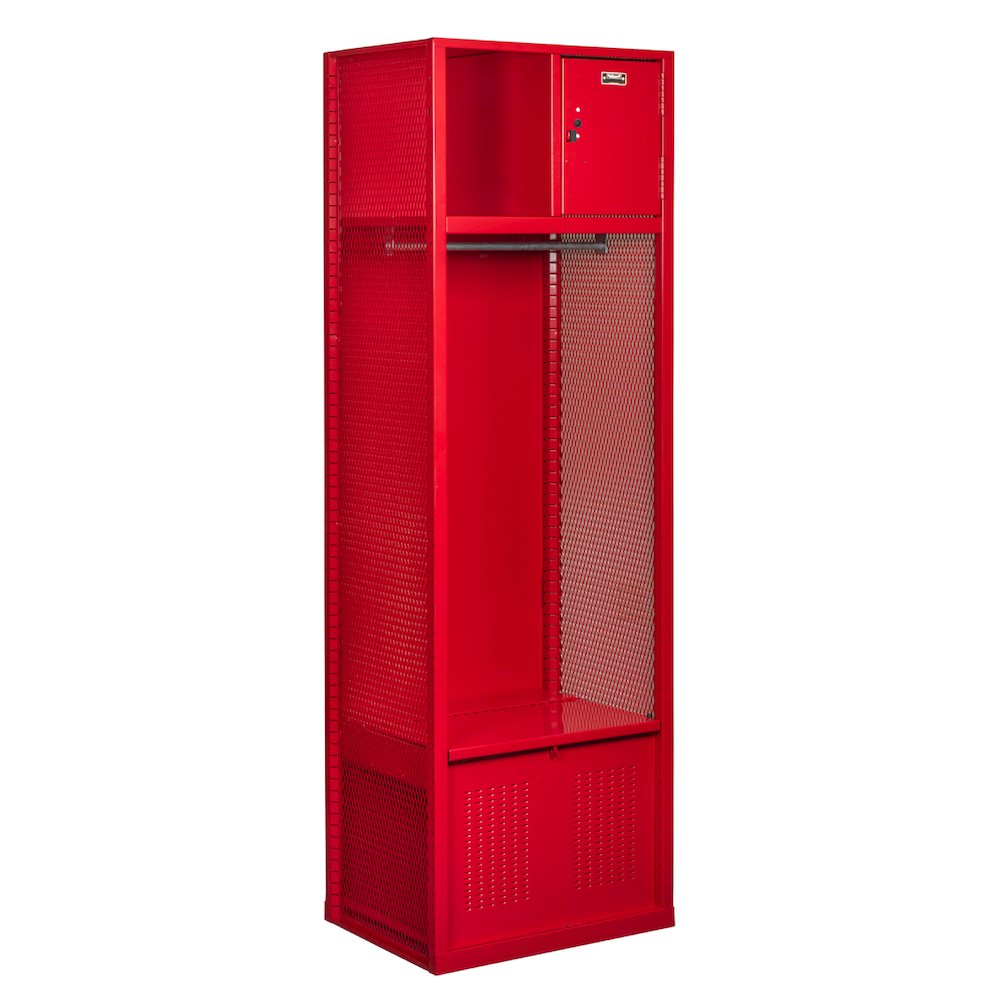 Welded Sport Locker, 721 Relay Red, Open Front, 1-wide, Welded. Picture 1