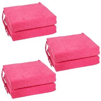 16-inch Premium Solid Polyester Indoor Square Chair Cushions (Set of 6). Picture 4
