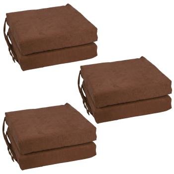 16-inch Premium Solid Polyester Indoor Square Chair Cushions (Set of 6). Picture 4