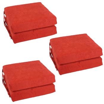 16-inch Premium Solid Polyester Indoor Square Chair Cushions (Set of 6). Picture 4
