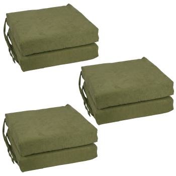 16-inch Premium Solid Polyester Indoor Square Chair Cushions (Set of 6). Picture 4