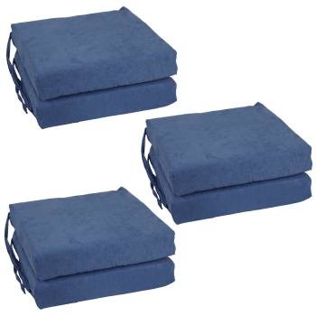 16-inch Premium Solid Polyester Indoor Square Chair Cushions (Set of 6). Picture 4