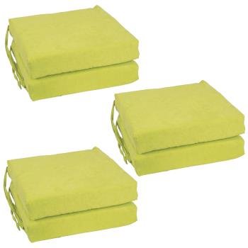 16-inch Premium Solid Polyester Indoor Square Chair Cushions (Set of 6). Picture 4