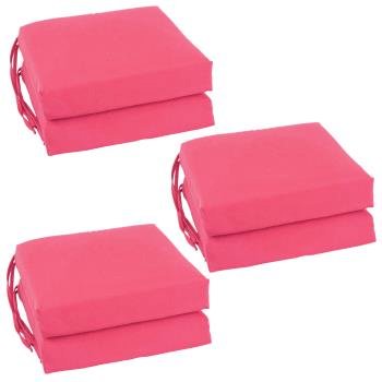 16-inch Twill Indoor Square Chair Cushions (Set of 6). Picture 4