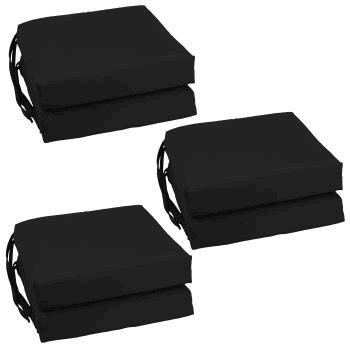 16-inch Twill Indoor Square Chair Cushions (Set of 6). Picture 4