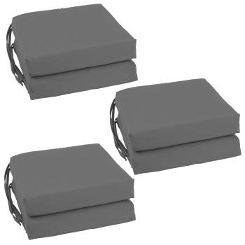 16-inch Twill Indoor Square Chair Cushions (Set of 6). Picture 4