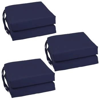 16-inch Twill Indoor Square Chair Cushions (Set of 6). Picture 4