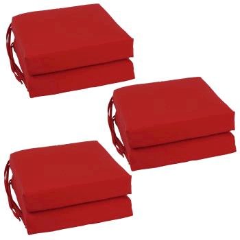 16-inch Twill Indoor Square Chair Cushions (Set of 6). Picture 4