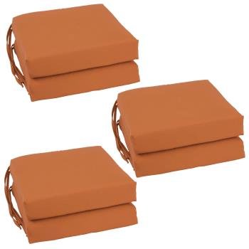 16-inch Twill Indoor Square Chair Cushions (Set of 6). Picture 4