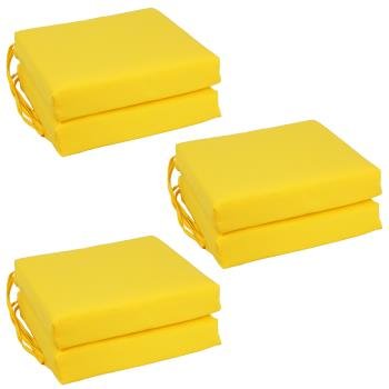 16-inch Twill Indoor Square Chair Cushions (Set of 6). Picture 4