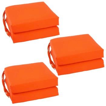 16-inch Twill Indoor Square Chair Cushions (Set of 6). Picture 4