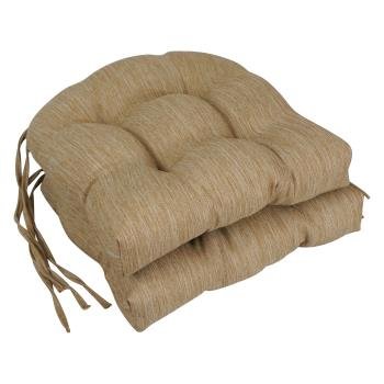 16-inch Premium Olefin Tufted Outdoor Chair Cushions (Set of 2). Picture 3