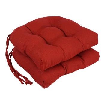 16-inch Premium Olefin Tufted Outdoor Chair Cushions (Set of 2). Picture 3