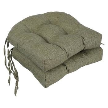 16-inch Premium Olefin Tufted Outdoor Chair Cushions (Set of 2). Picture 3