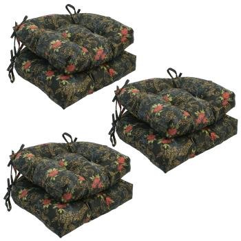 16-inch U-shaped Tufted Chair Cushions (Set of 6). Picture 2