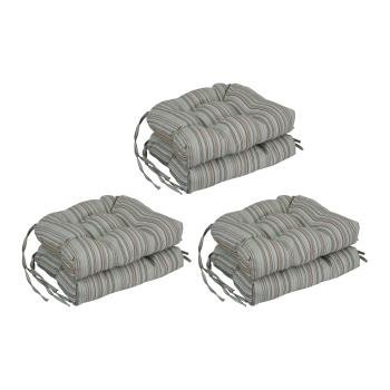 16-inch Premium Olefin Tufted Outdoor Chair Cushions (Set of 6). Picture 3