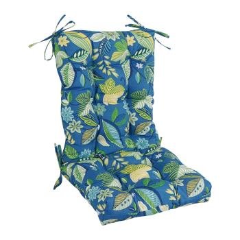 18-inch by 38-inch Spun Polyester Patterned Outdoor Tufted Chair Cushion. Picture 4