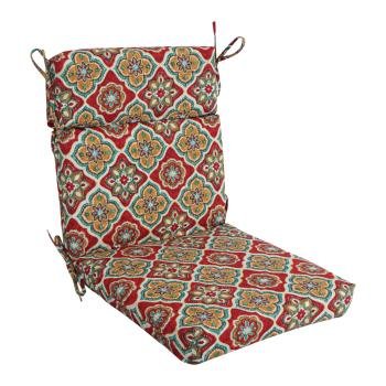 18-inch by 38-inch Spun Polyester Patterned Outdoor Squared Chair Cushion. Picture 3