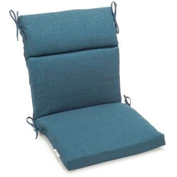 18-inch by 38-inch Spun Polyester Solid Outdoor Squared Chair Cushion. Picture 2