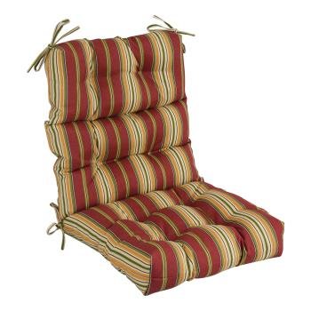 20-inch by 42-inch Spun Polyester Patterned Outdoor Tufted Chair Cushion. Picture 4