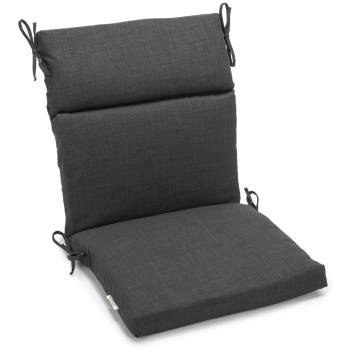 20-inch by 42-inch Spun Polyester Solid Outdoor Squared Seat/ Back Chair Cushion. Picture 2
