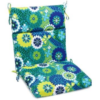 22-inch by 45-inch Polyester Patterned Outdoor Seat/ Back Chair Cushion. Picture 2