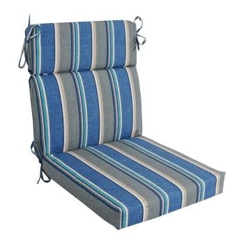 22-inch by 45-inch Polyester Patterned Outdoor Seat/ Back Chair Cushion. Picture 3