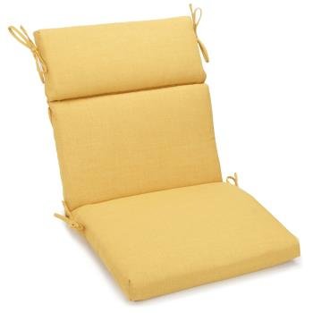 22-inch by 45-inch Spun Polyester Solid Outdoor Squared Seat/ Back Chair Cushion. Picture 2