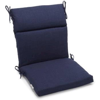 22-inch by 45-inch Spun Polyester Solid Outdoor Squared Seat/ Back Chair Cushion. Picture 2