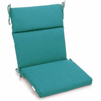 22-inch by 45-inch Spun Polyester Solid Outdoor Squared Seat/ Back Chair Cushion. Picture 2