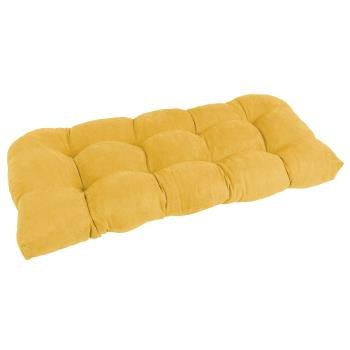 42-inch by 19-inch U-Shaped Microsuede Tufted Settee/Bench Cushion. Picture 2