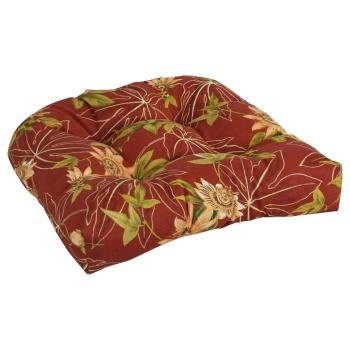 19-inch U-Shaped Patterned Spun Polyester Tufted Dining Chair Cushion. Picture 3